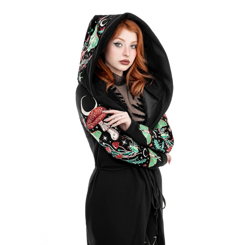 Restyle - Autumnal Equinox Lange cardigan - Zwart